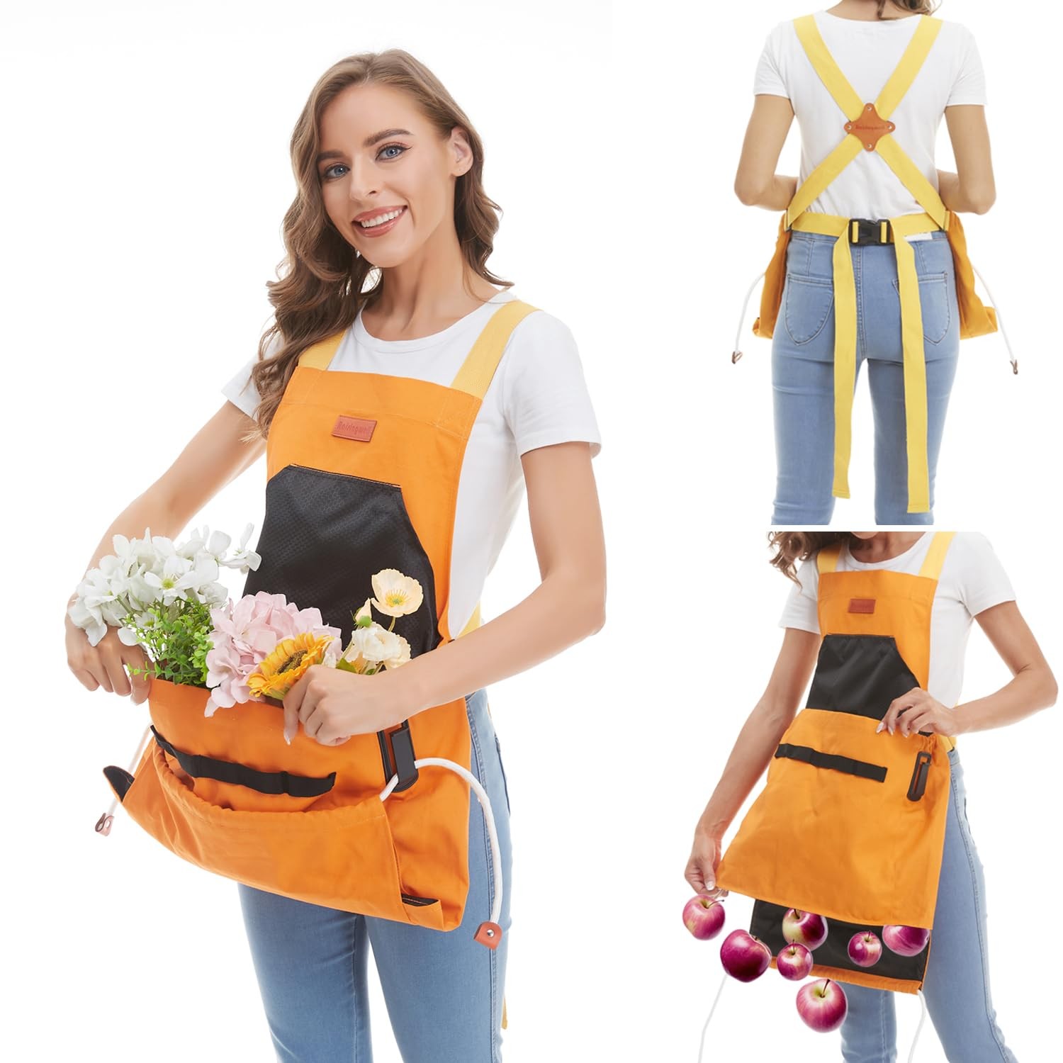 Gardening Apron with Pockets for Women, Adjustable, Ergonomic, Water-resistan...
