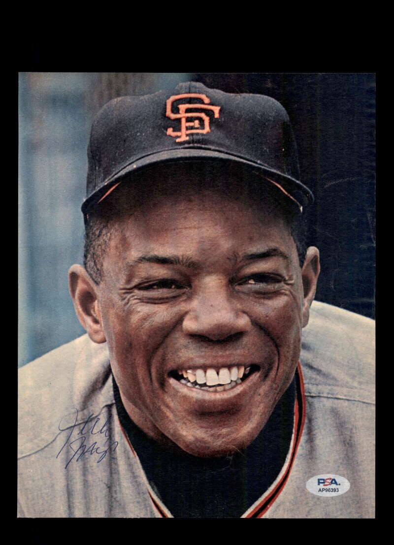 Willie Mays PSA DNA Signed 8x10 Photo Vintage 1960`s Autograph Giants