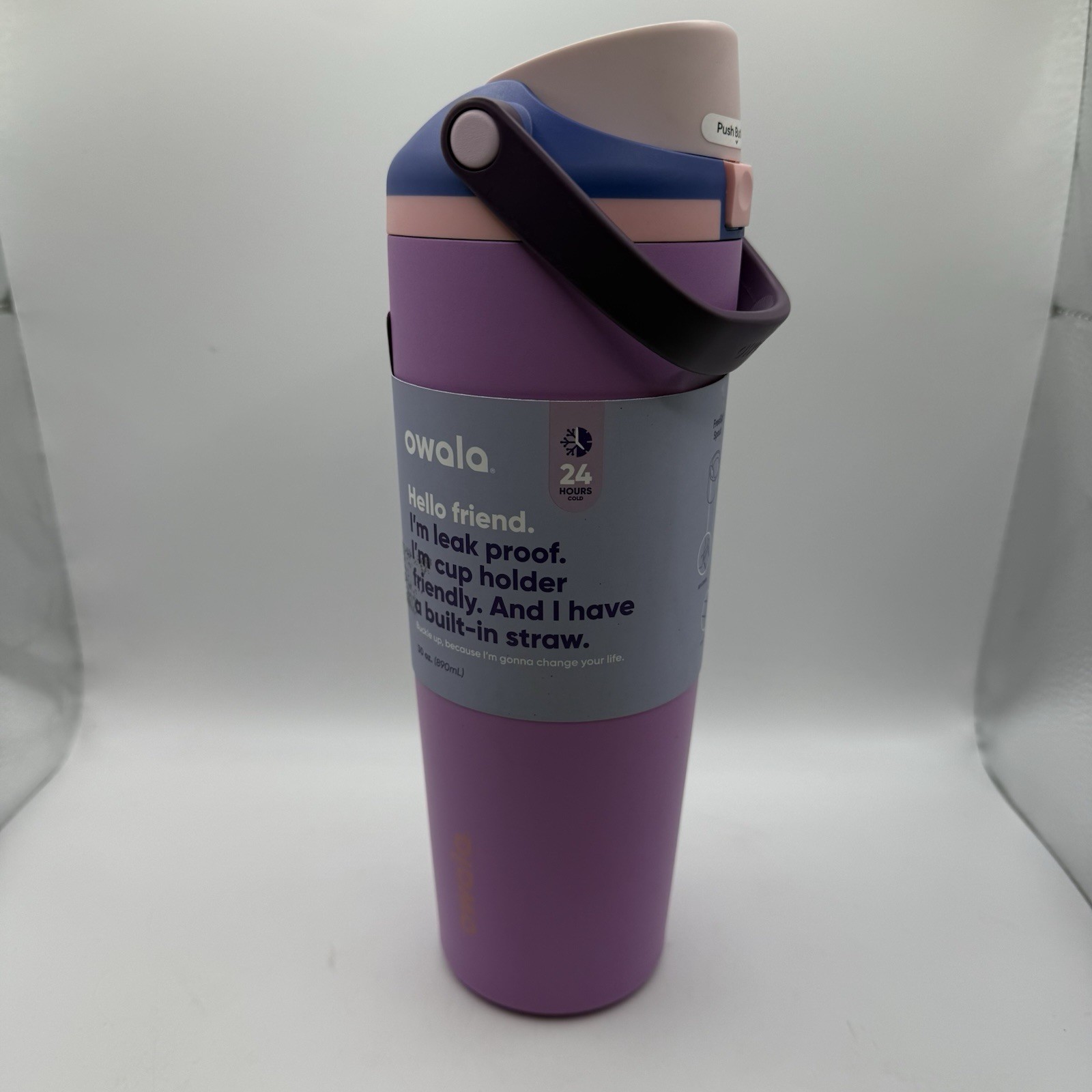 Owala FreeSip 30oz Stainless Steel Insulated Water Bottle Purple Pink