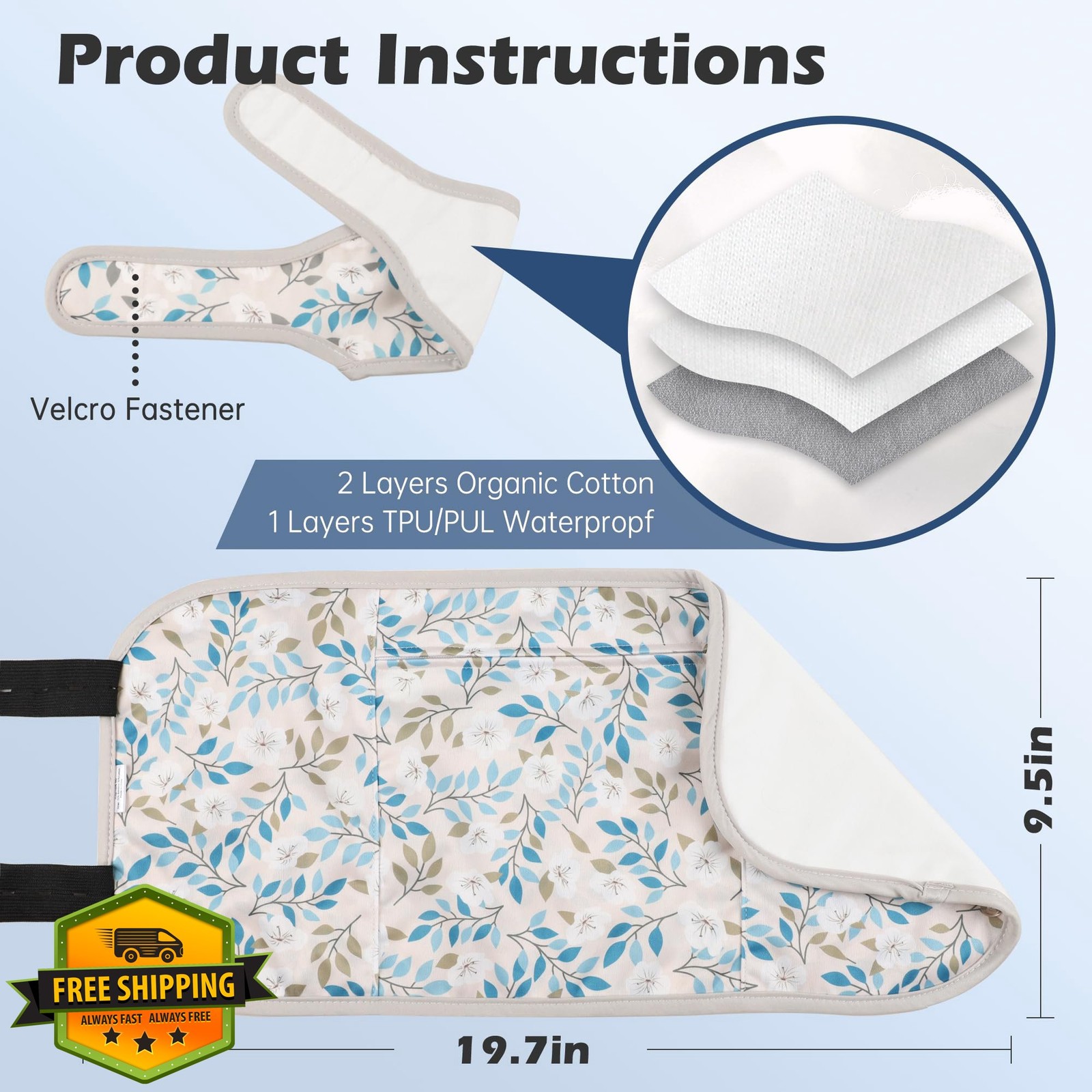 Pedobi Castor Oil Pack Wrap 2pk Willow Leaf Liver Detox