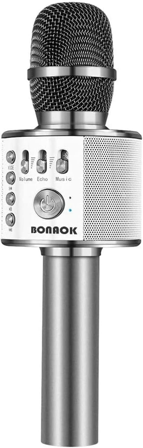 BONAOK Wireless Bluetooth Karaoke Microphone,3-in-1 Portable Handheld #R047
