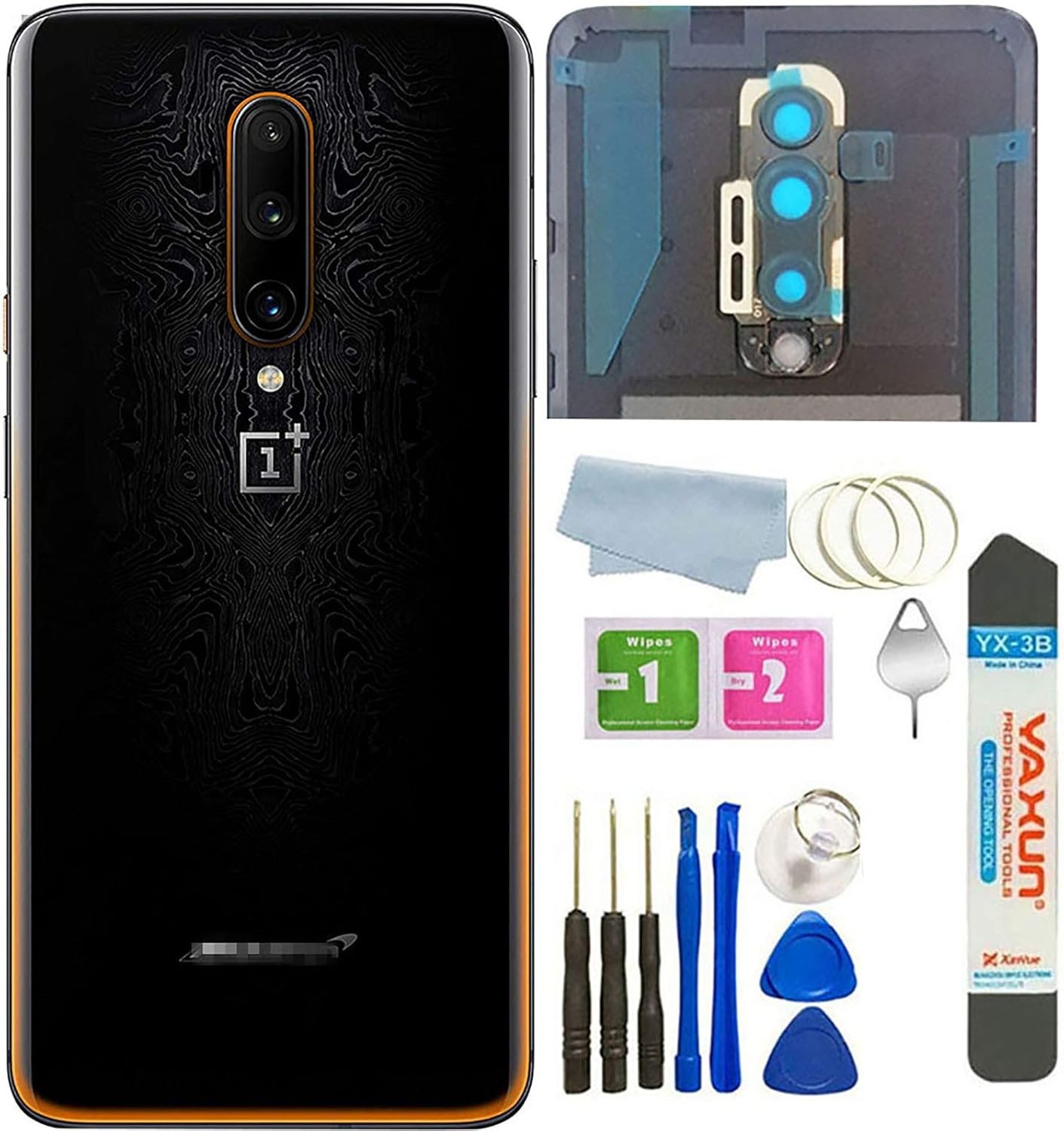 Battery Back Cover Rear Panel Glass Camera Lens Replacement for Oneplus 7T Pro