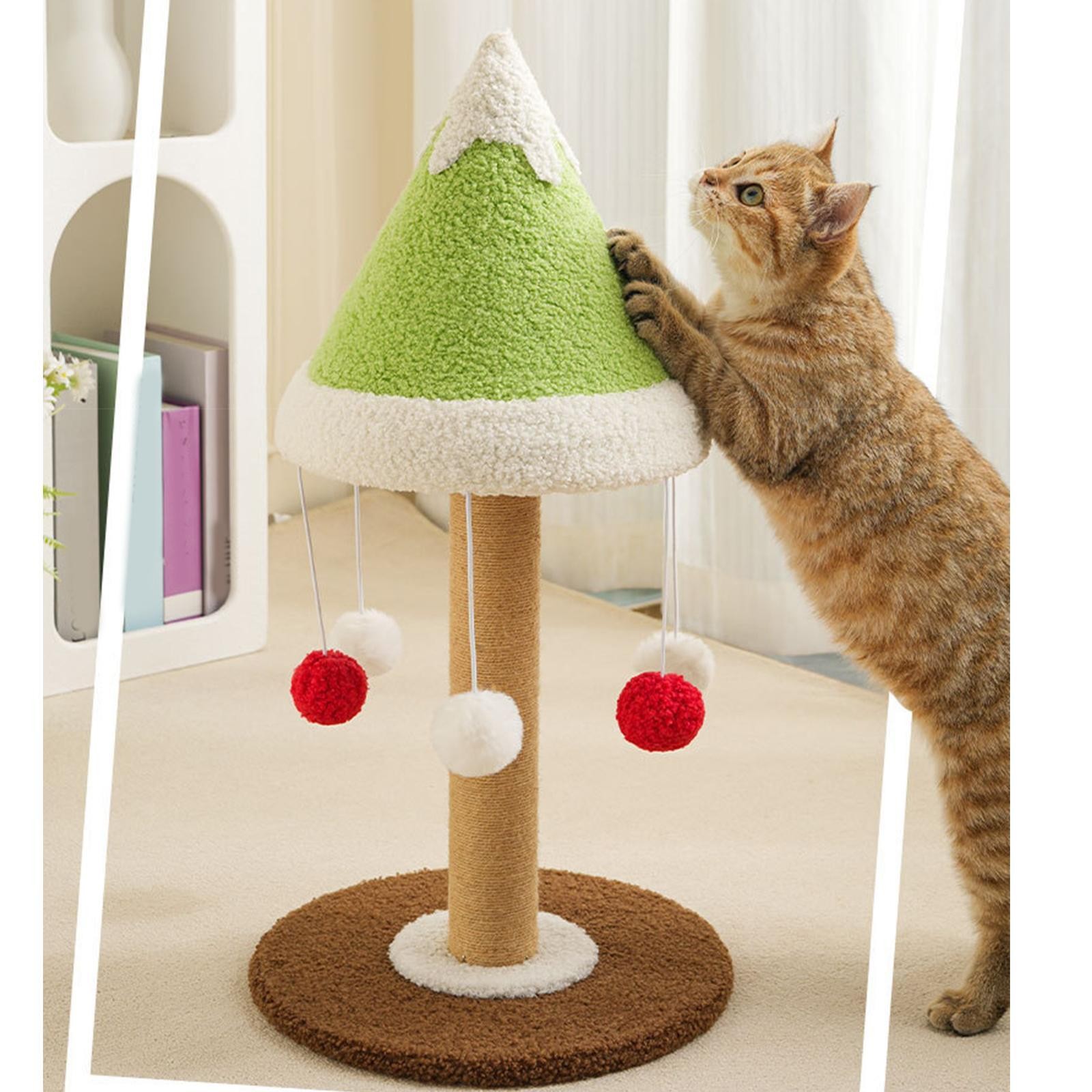 Cat Scratching Post Scratch Pole with Base for Indoor Interactive Training