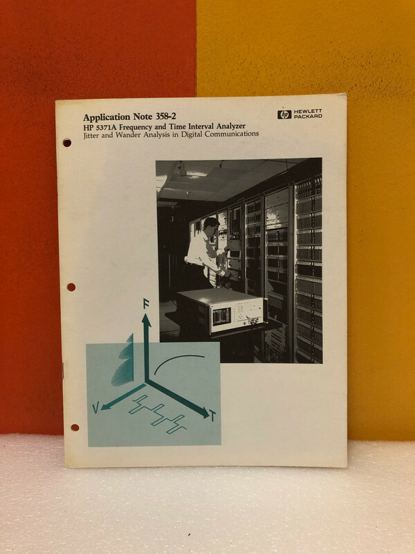 HP 5371A Frequency & Time Interval Analyzer Application Note 358-2 Manual