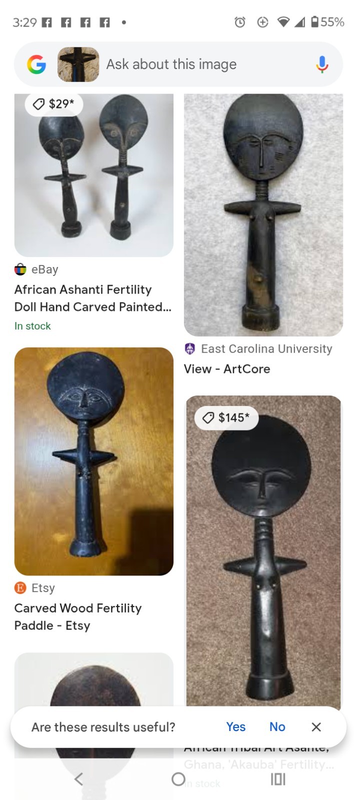 African Ashanti Figure Ghana Fertility Doll