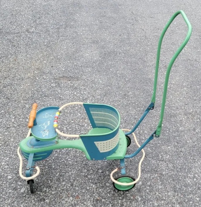 1950s 1960s Vintage Taylor Tot Blue Baby Stroller Walker Kids