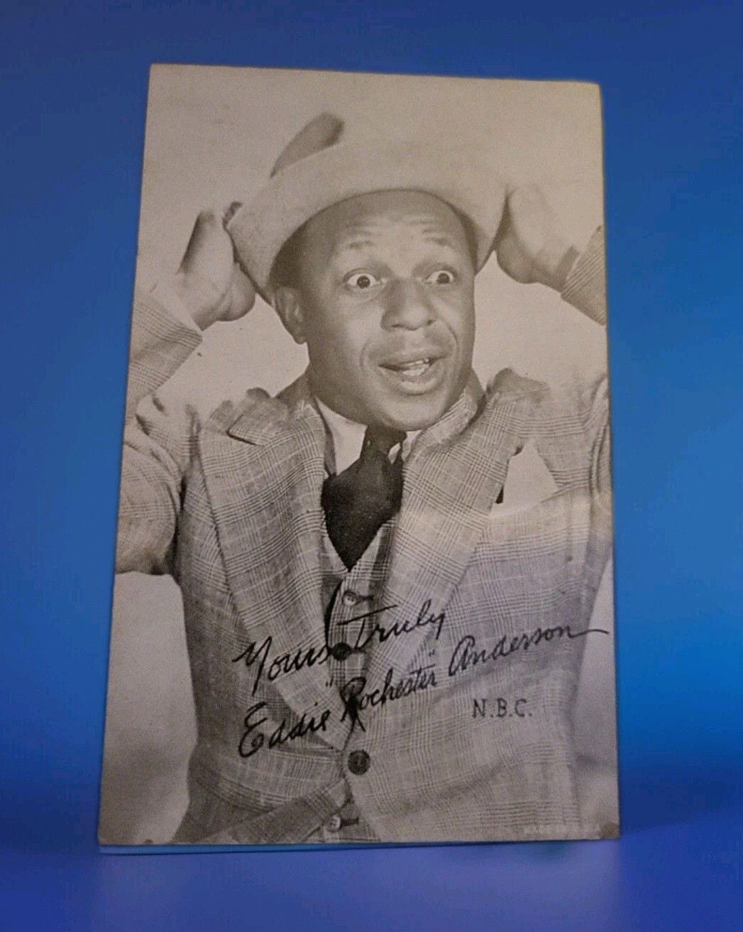 1948 Exhibit Card Eddie Rochester Anderson NBC Jack Benny Radio Show Photo Card