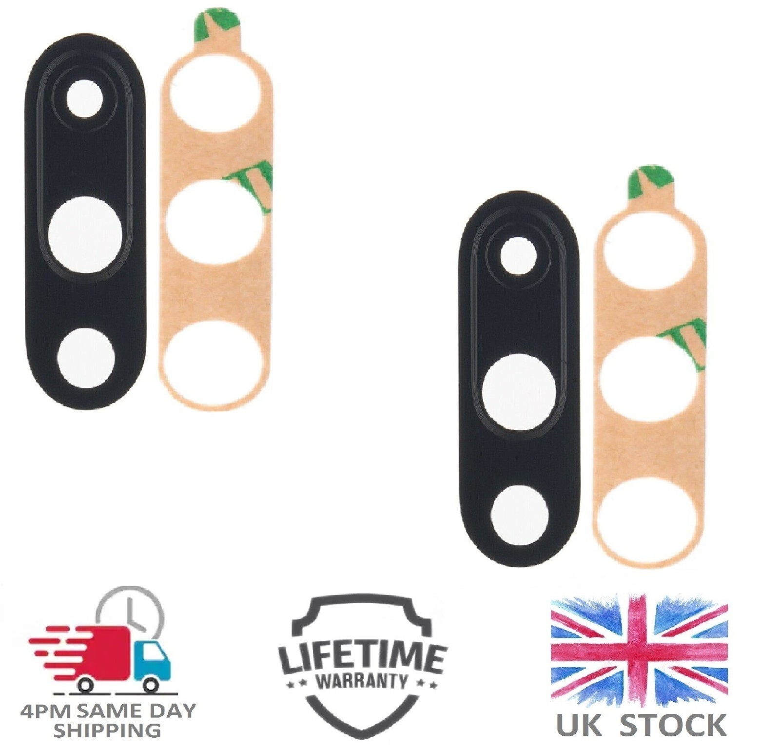 Pour OnePlus 7 Caméra Lentille Verre de Rechange Arrière - Deux Paquet