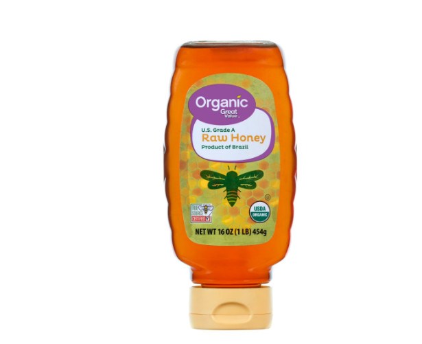 Great Value Organic Strained Raw Honey, 16 oz