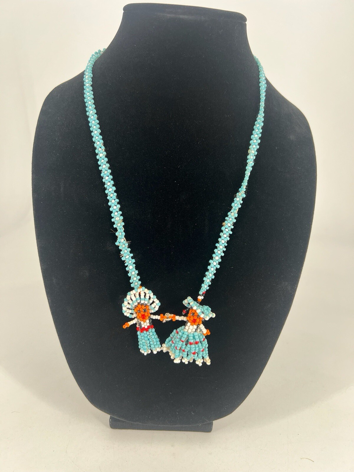 Two Native Americans Indians seed bead necklaces, Unique, fun, colorful  casual