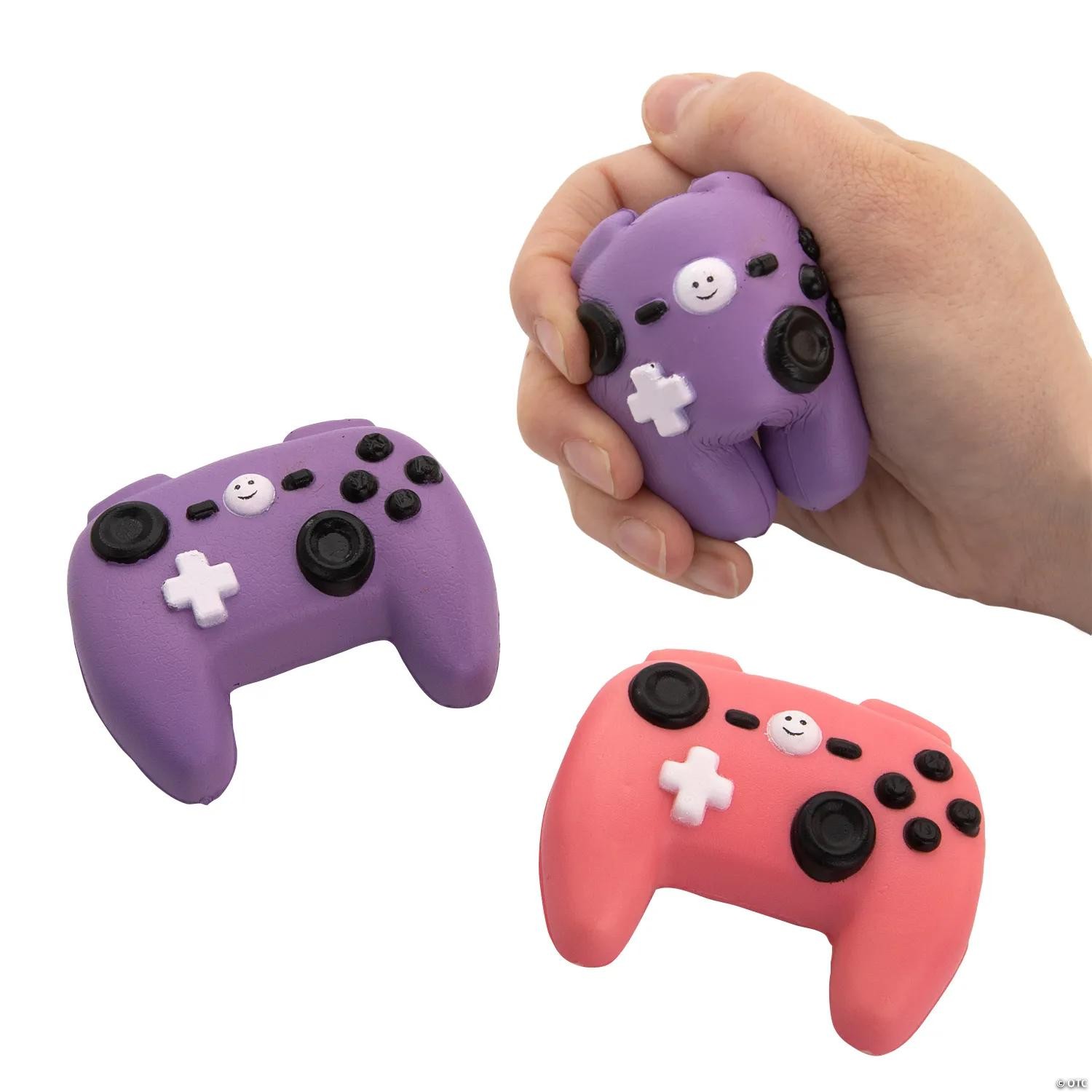 3" Neon Girl Gamer Controller Squeeze Foam Stress Toys - 12 Pc
