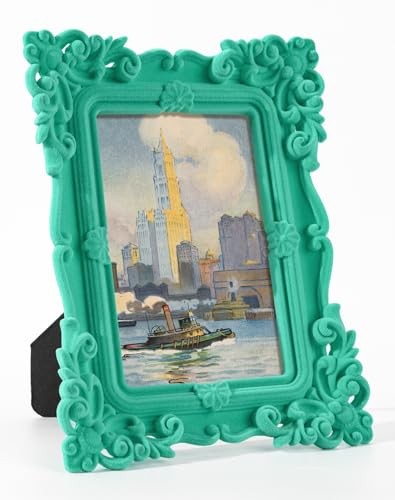 Pink Picture Frame 5x7 for Portraits Wedding Photos, 5x7" S001-Turquoise Green
