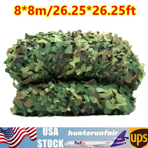 26x26FT Camouflage Net Hunting Camping Camo Netting Large Tactical Cover Net NEW