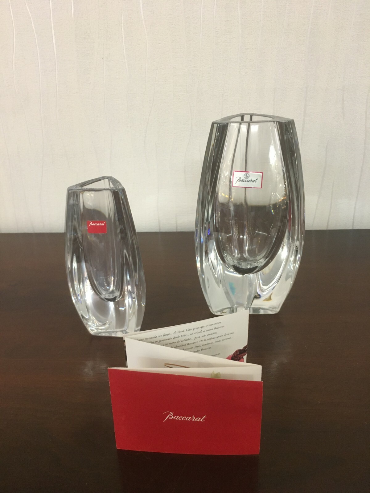 Lot Of 2 Baccarat Crystal Vases