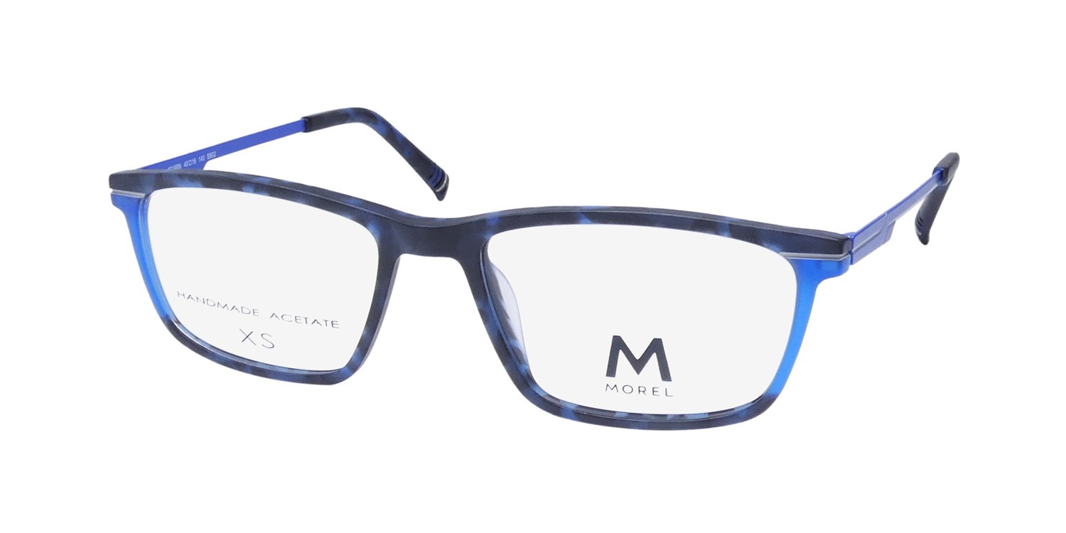 NEW MOREL NOMAD 40198N EYEGLASS FRAME FULL-RIM BLUE PLASTIC RECTANGULAR MENS