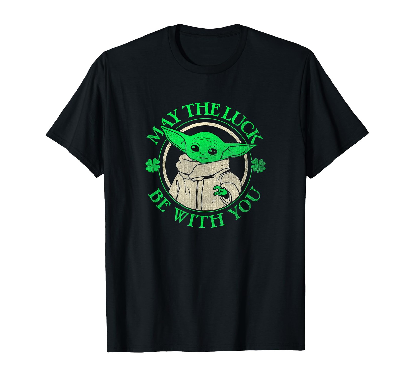 Star Wars St. Patrick's Day Grogu May The Luck Be With You Small, Black 