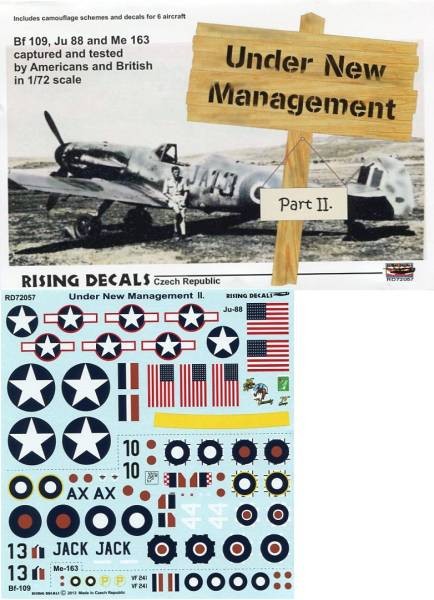 1/72 Rising Decal German Air Force aircraft captured by Allied Forces (2)