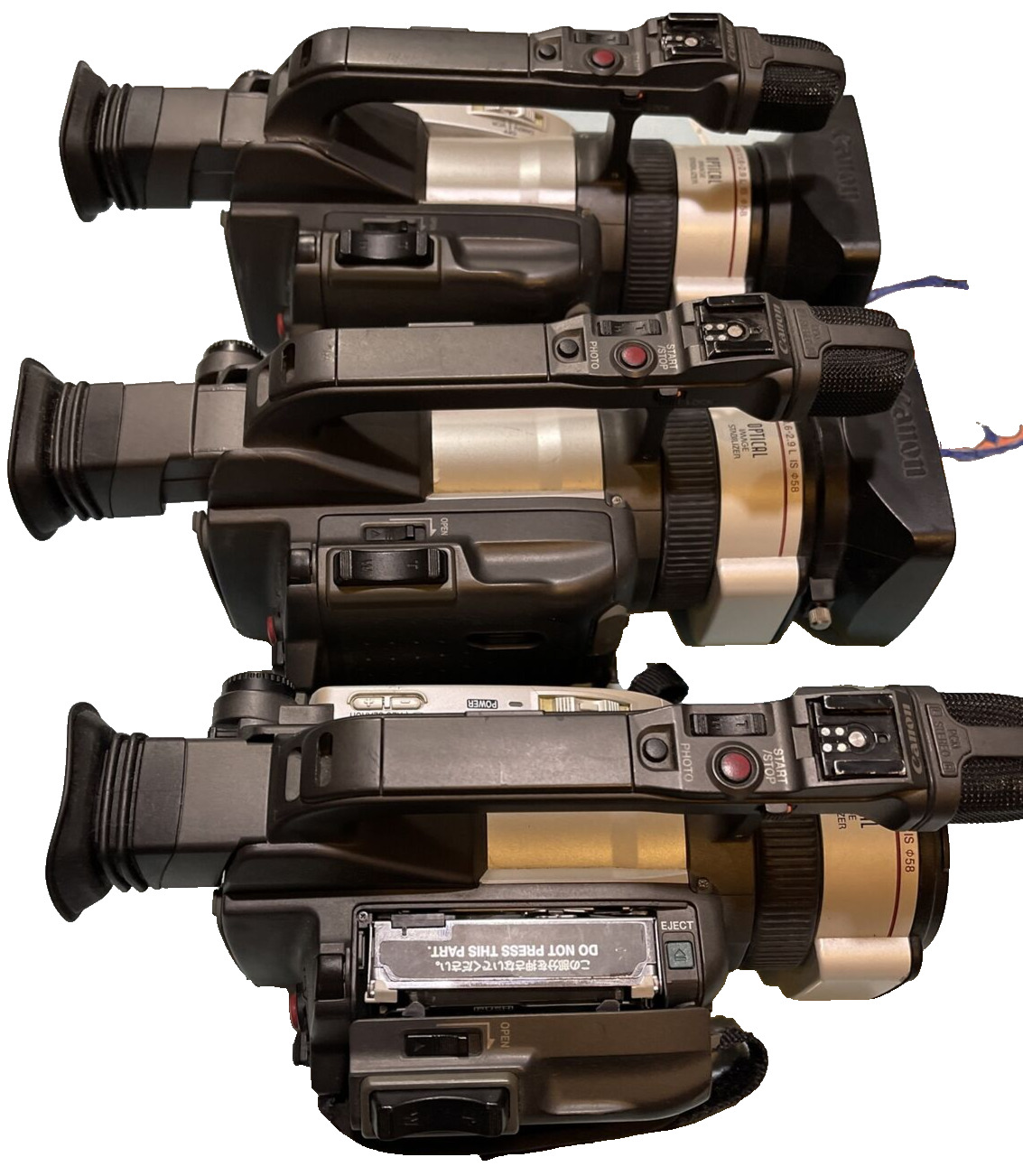 Qty 3 Canon DM-GL1 A 3CCD Digital Video Camera Untested