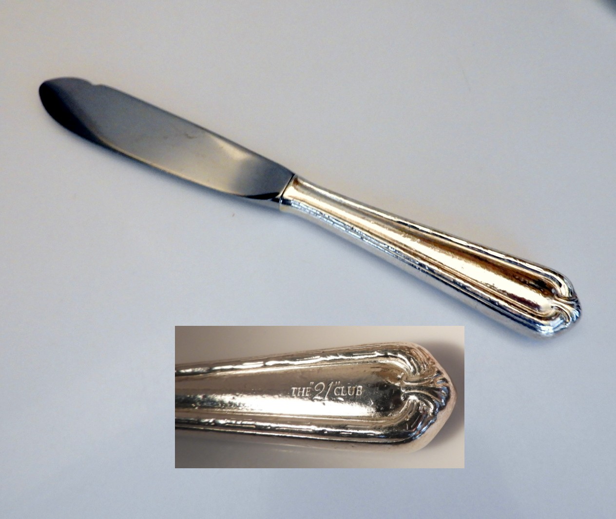 Vintage "21 CLUB" New York City, NYC Restaurant 7 5/8" Fish Knife(s)