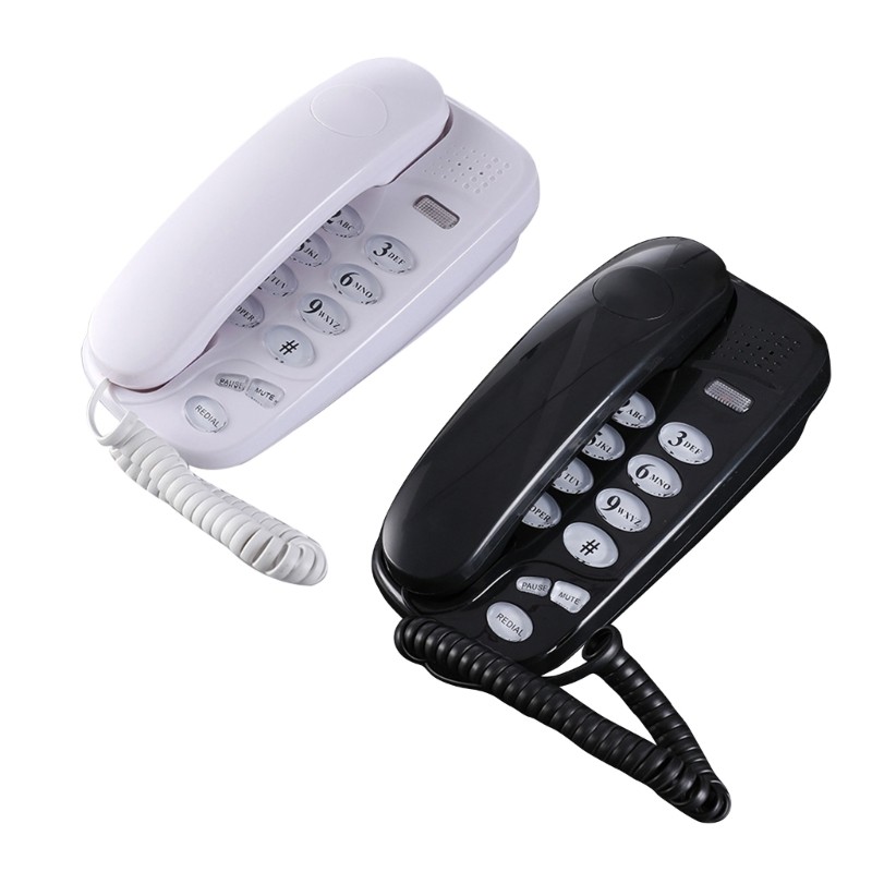 KXT-580 Mini Telephone Wall Mount Call Light Telephone Wall Phone Fixed Landline