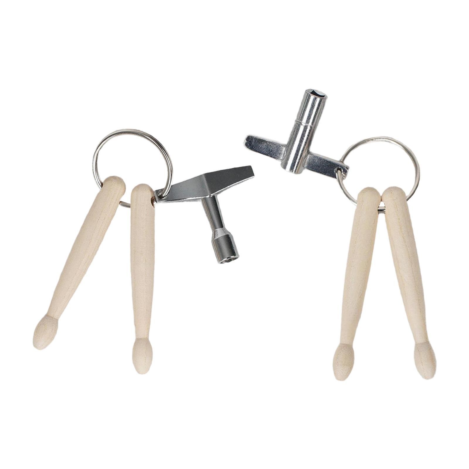Mini Drumstick Keychain Musical Instrument Toy Multipurpose Drummer Accessory
