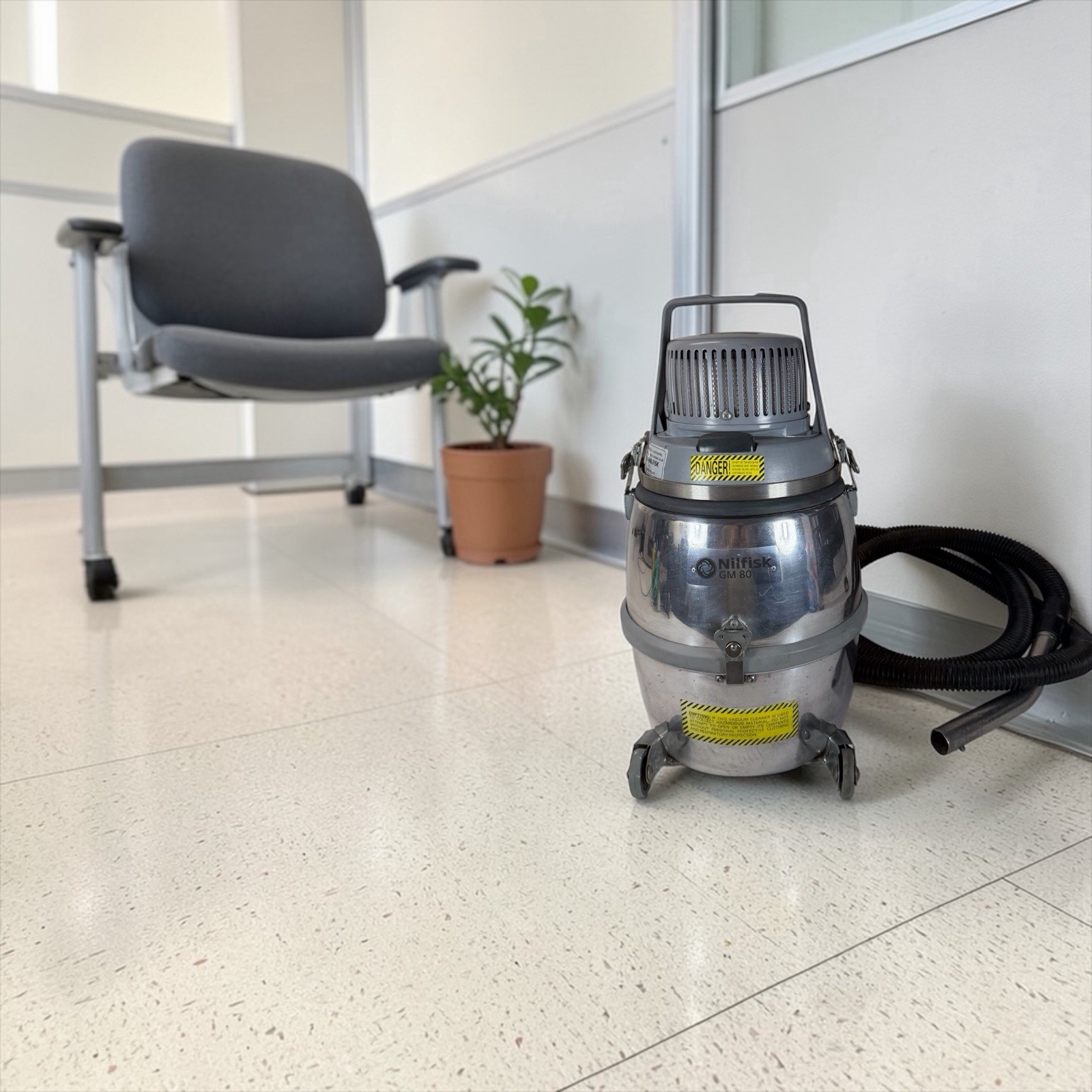 Nilfisk GM 80 Canister Vacuum HEPA Bagged Corded Hose Wand 110-120V