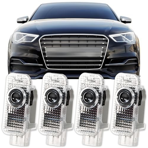 4 Pack Car Door Lights, Compatible with A1 A3 A4 A4L A5 A6 A6L A7 A8 Q3 Q5 Q7 