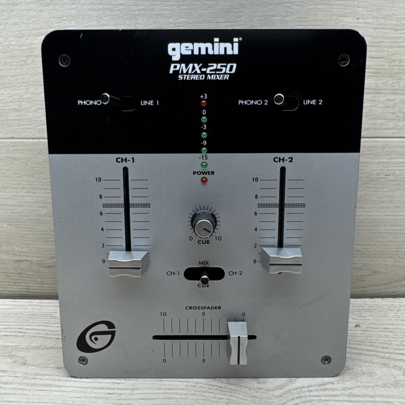 Gemini PMX-250 Stereo/DJ Mixer, Two Channel, Used No Power Cord Nice Condition
