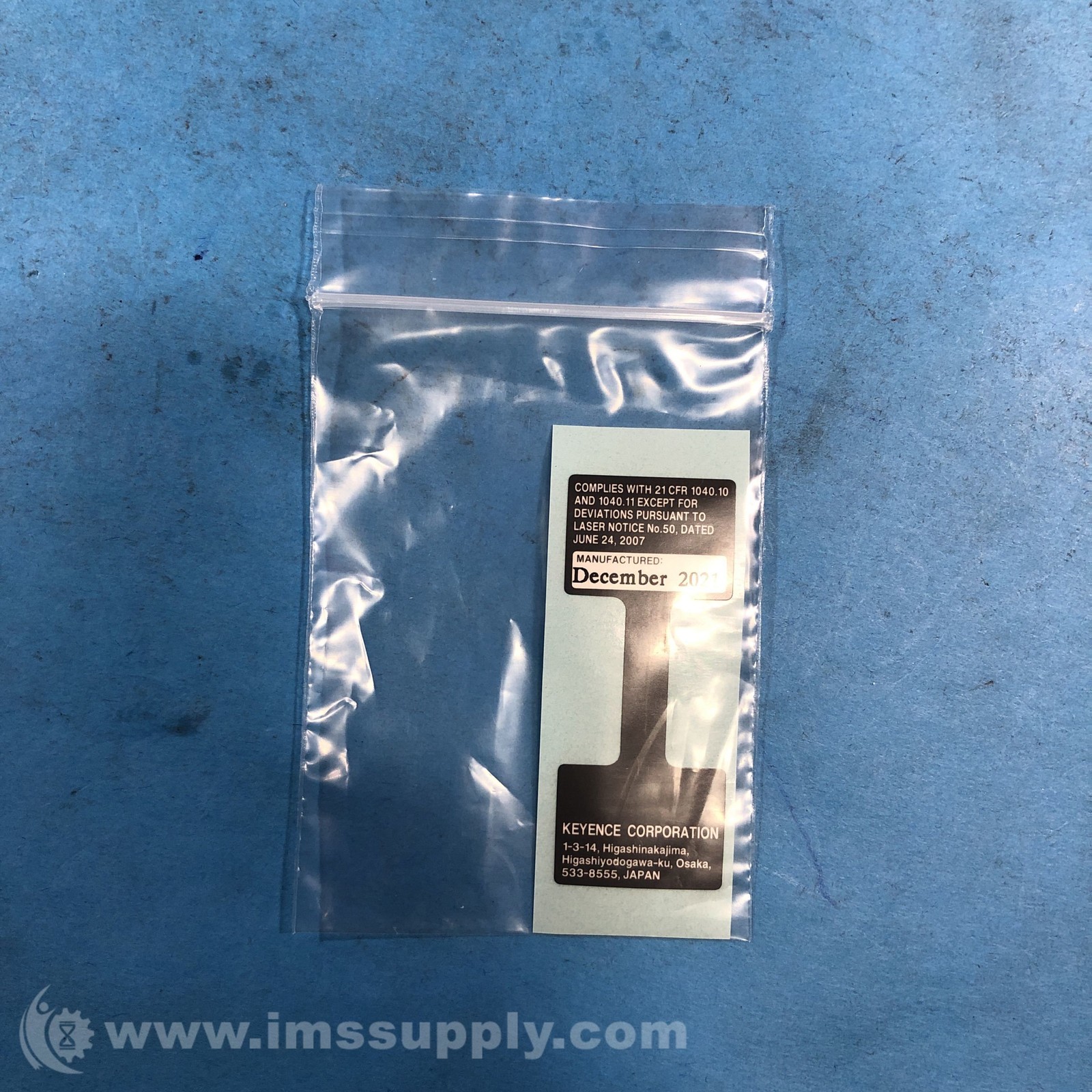 Keyence Laser Compliance Sticker Label FNFP