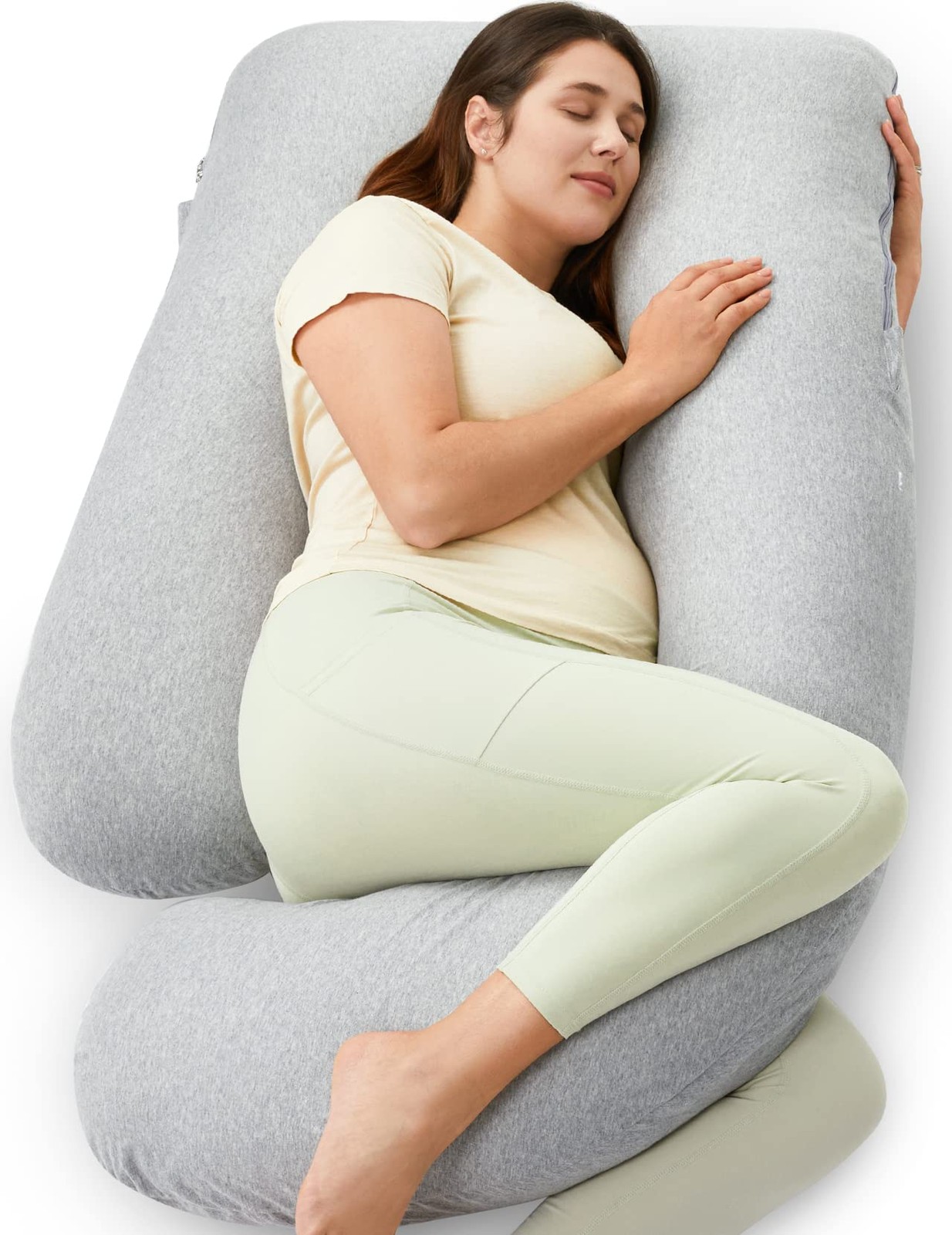 Pregnancy Pillow 57 Inch Full Body Support Maternity Momcozy Shaped Pillows