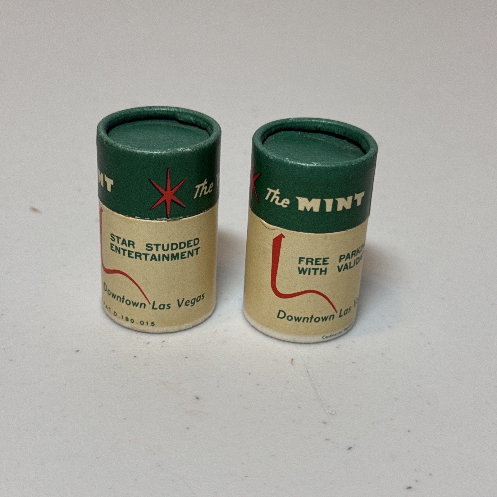 Vtg Lot Of 2 Barrel of Matches from The Mint Hotel and Casino, Las Vegas Nevada
