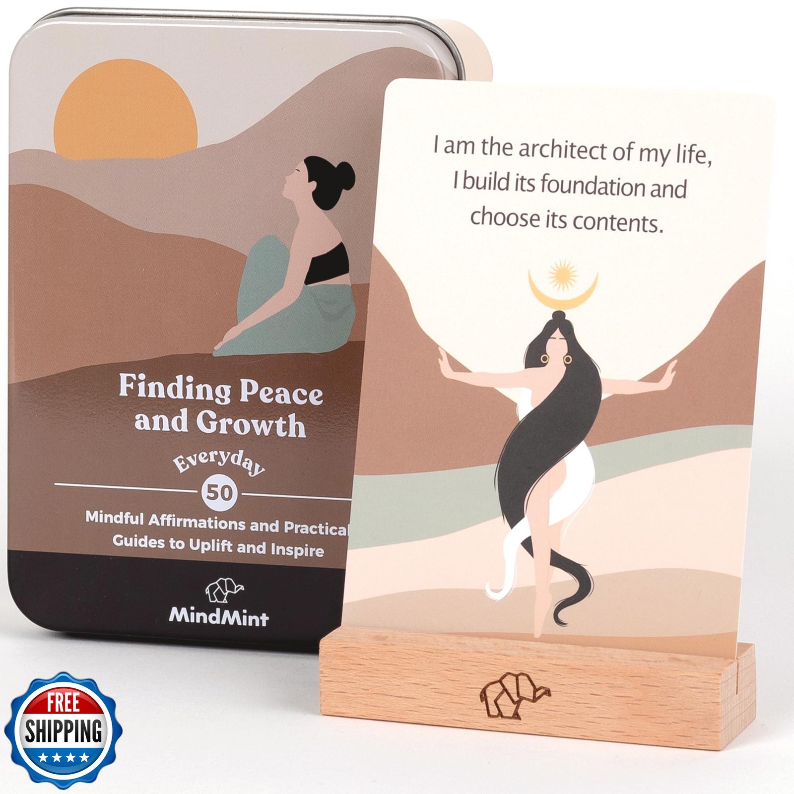 MindMint Daily Positive Affirmation Cards for Women - 50 Mindfulness Meditati