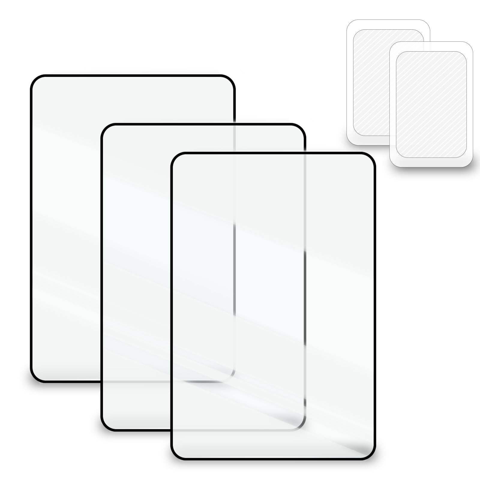 ZEYIYER 5PCS Page Magnifier, 3 X Magnifying Glass for Reading, Clear 