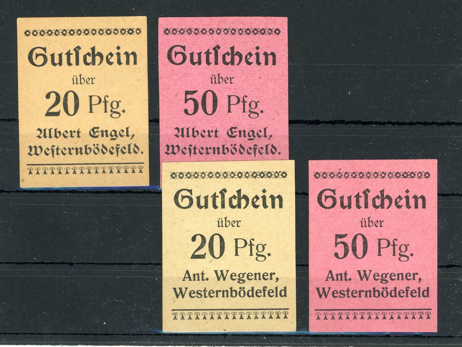 Westernbödefeld 4 notes emergency money .......................................2/31137