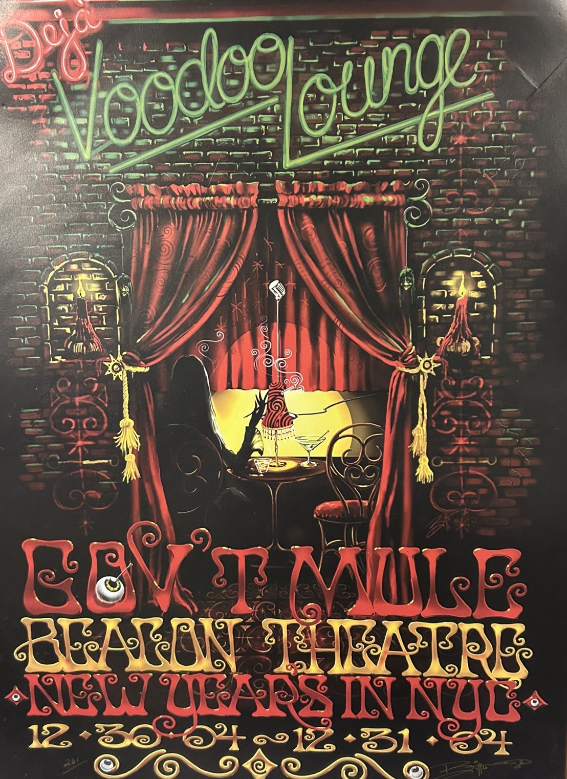 Gov't Mule Beacon Theatre  Deja Voodoo Lounge NYE 2004 Signed and numbered (25)