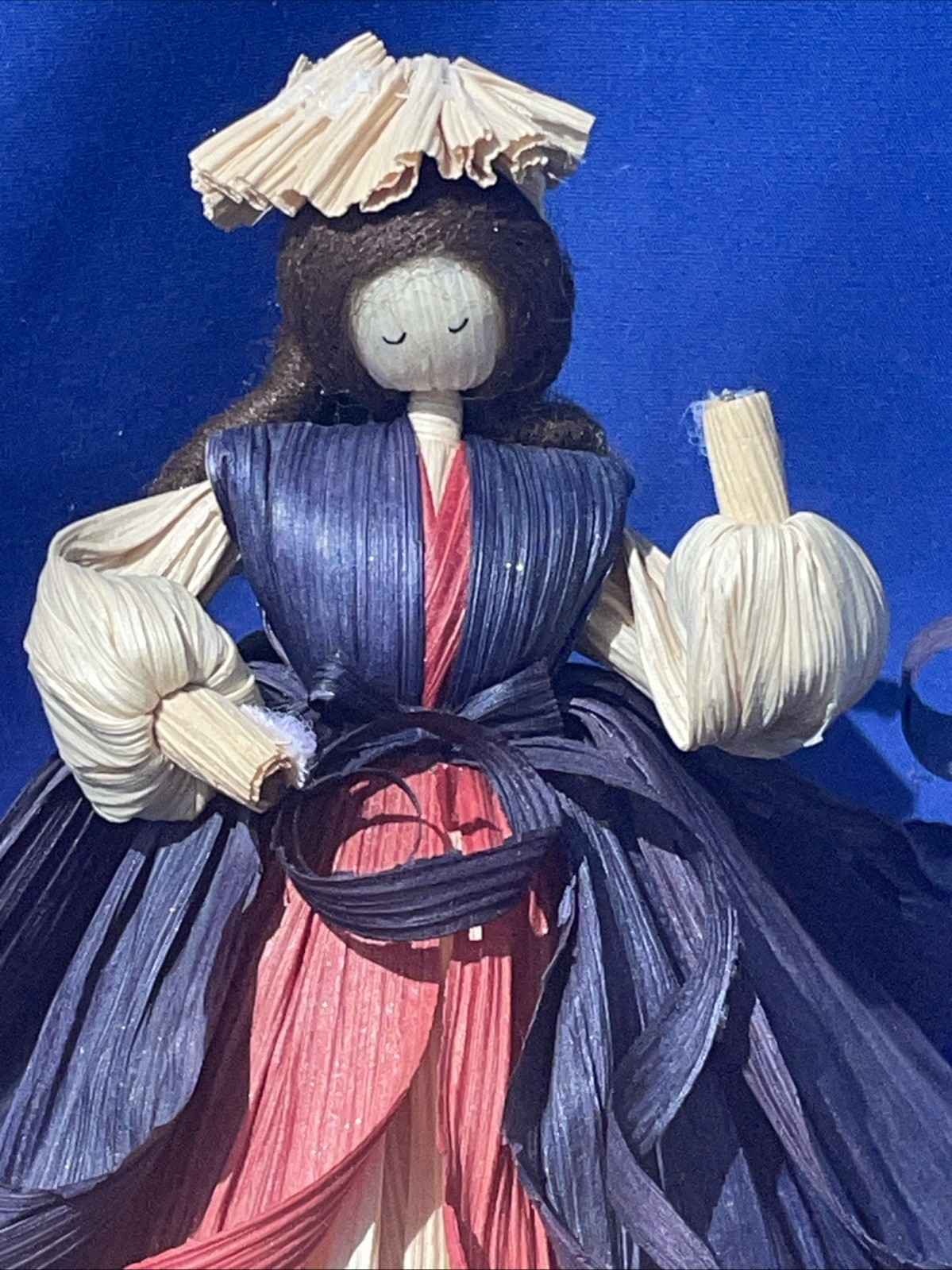 Colonial Americana Patriotic Betsey Ross NAN'S Corn Husk Doll Made USA ❤️blt10m4