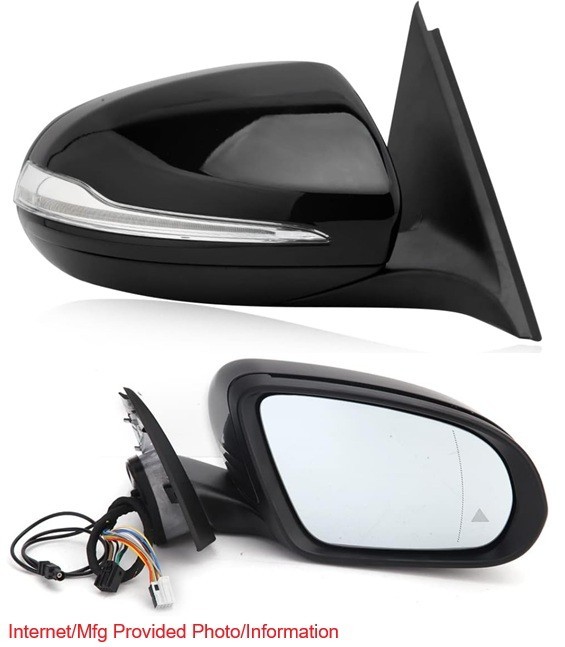 2015-2021 Driver Side Mirror For Mercedes Benz C class C180 C200 C300 C250 Black