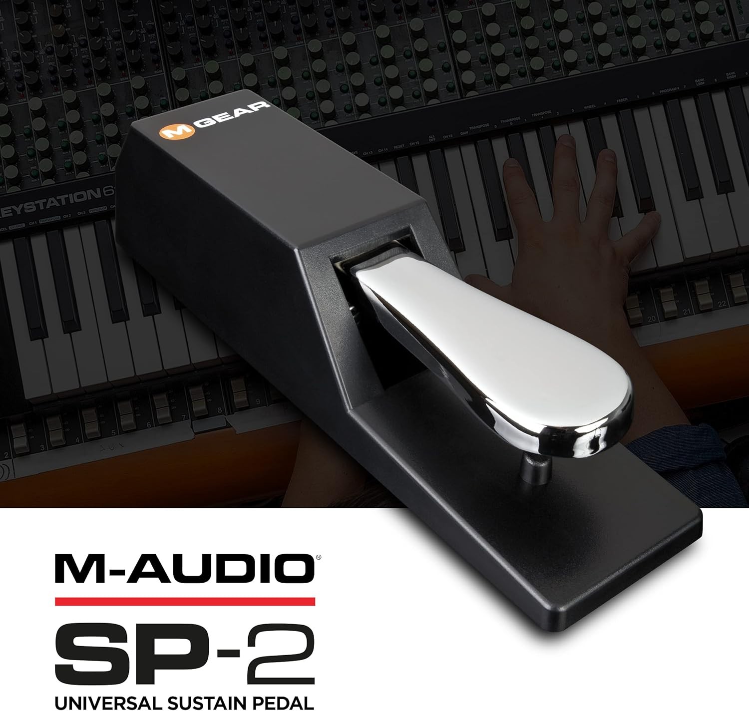 M-AUDIO SP-2 Universal Sustain Pedal with Piano Style Action 6 Foot Cable NEW