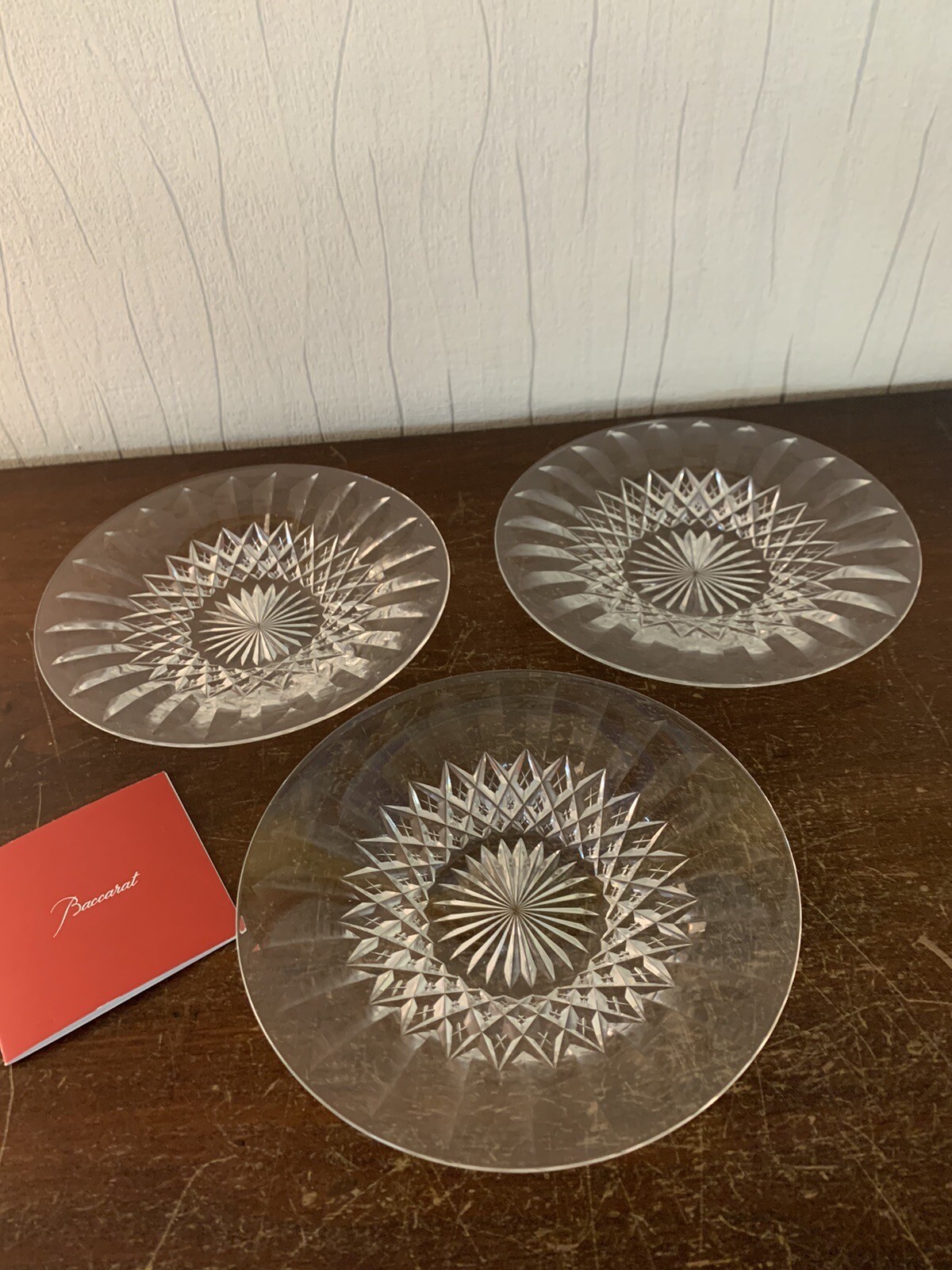3 Baccarat Crystal Plates (Price Per Unit) Model1