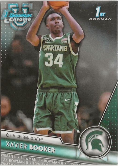 2023-24 Bowman Chrome University Xavier Booker RC Michigan State Spartans