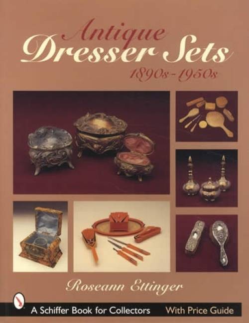 Antique Dresser Sets Collector Reference w Perfume Bottles Powder Jars & More