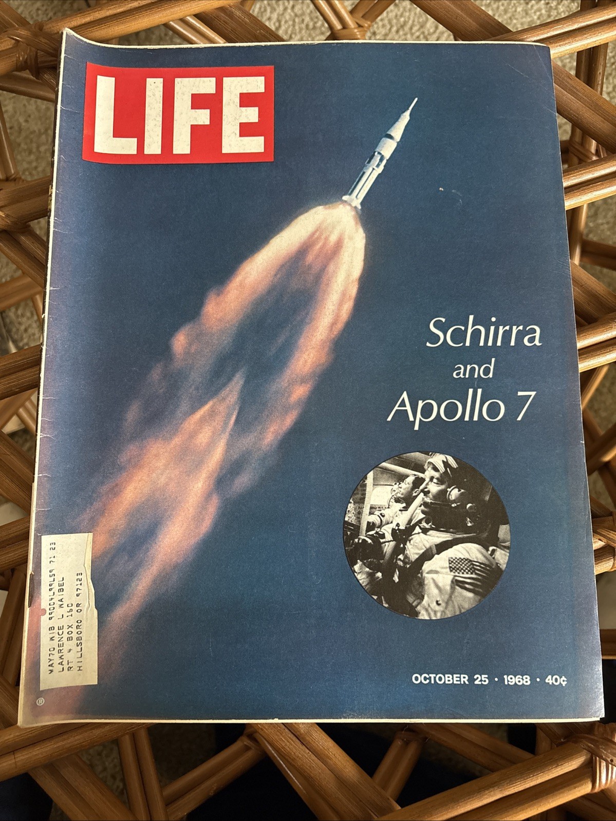 Life Magazine October 25 1968 Schirra & Apollo 7 Very Good