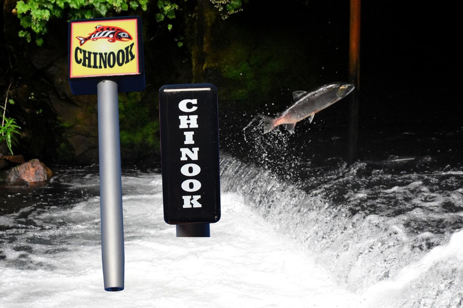 Chinook Stock Stock Ale Beer Tap Handle Alaska salmon man cave fishing gift