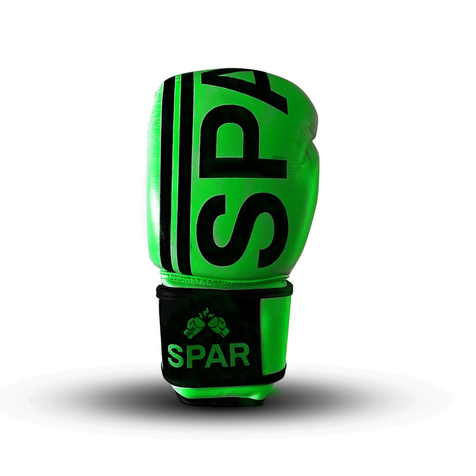 SPAR Boxing v2 Bag Gloves | Green | 14oz | Straps | Italian Leather