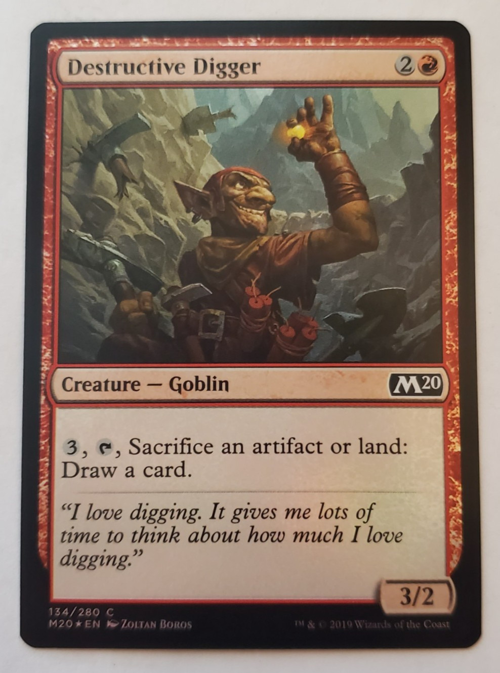 1x Destructive Digger FOIL M20 Core Set 2020 MTG Magic the Gathering NM