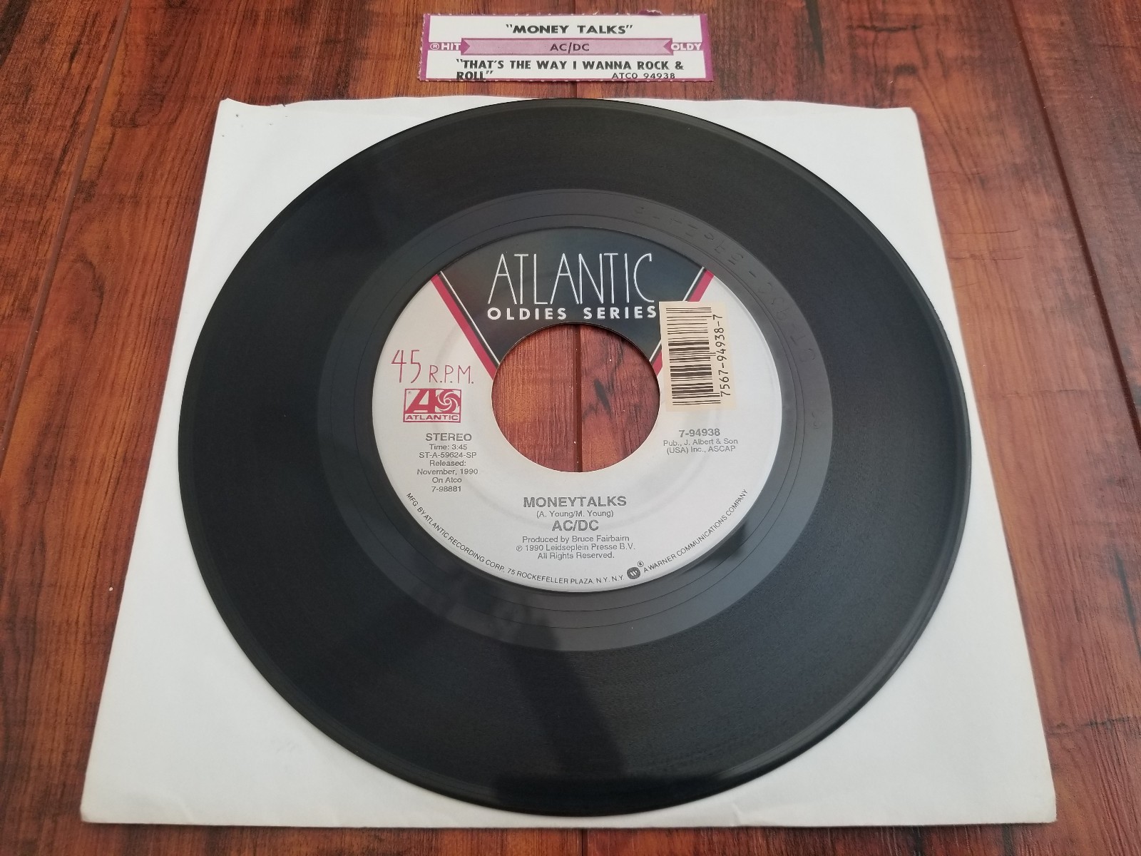 AC/DC - Money Talks / That's The Way I Wanna Rock & Roll - 7" Jukebox 45 Vinyl