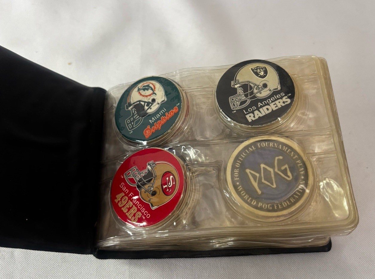 90 ’s POG Collection - Lot of 90 POGs - With Storage Book