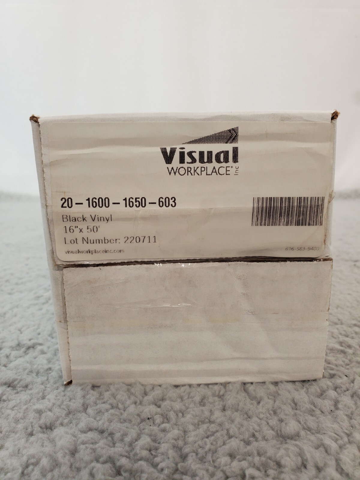 Visual Workplace Black Vinyl 16"X50’ 20-1600-1650-603