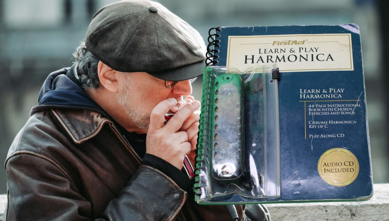 First Act Discovery Learn And Play Harmonica With CD Book And Chrome Harmonica