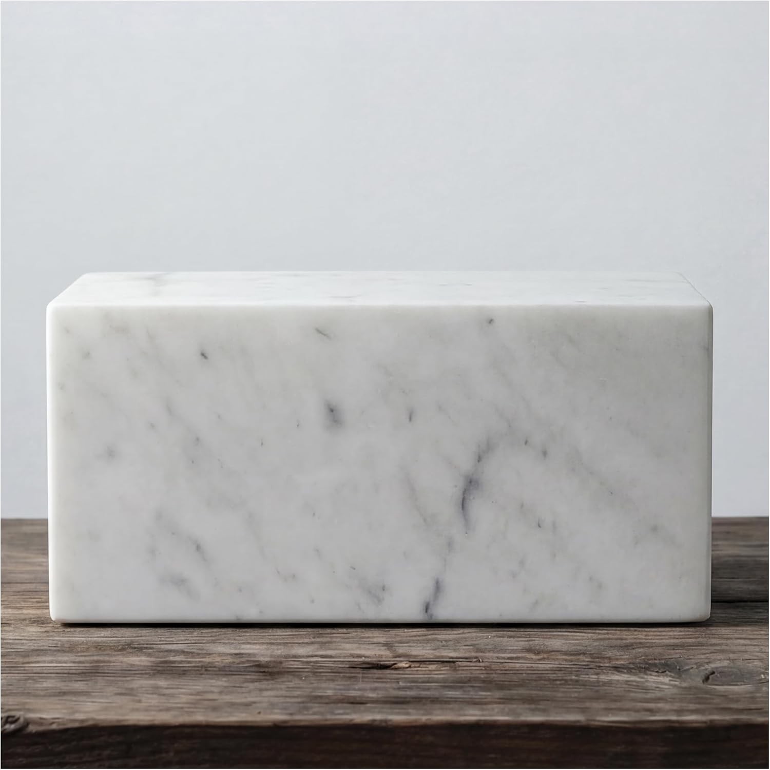AspenStudio Carrara Marble Real Urn Genuine Marble Urn for Human Adult #R031